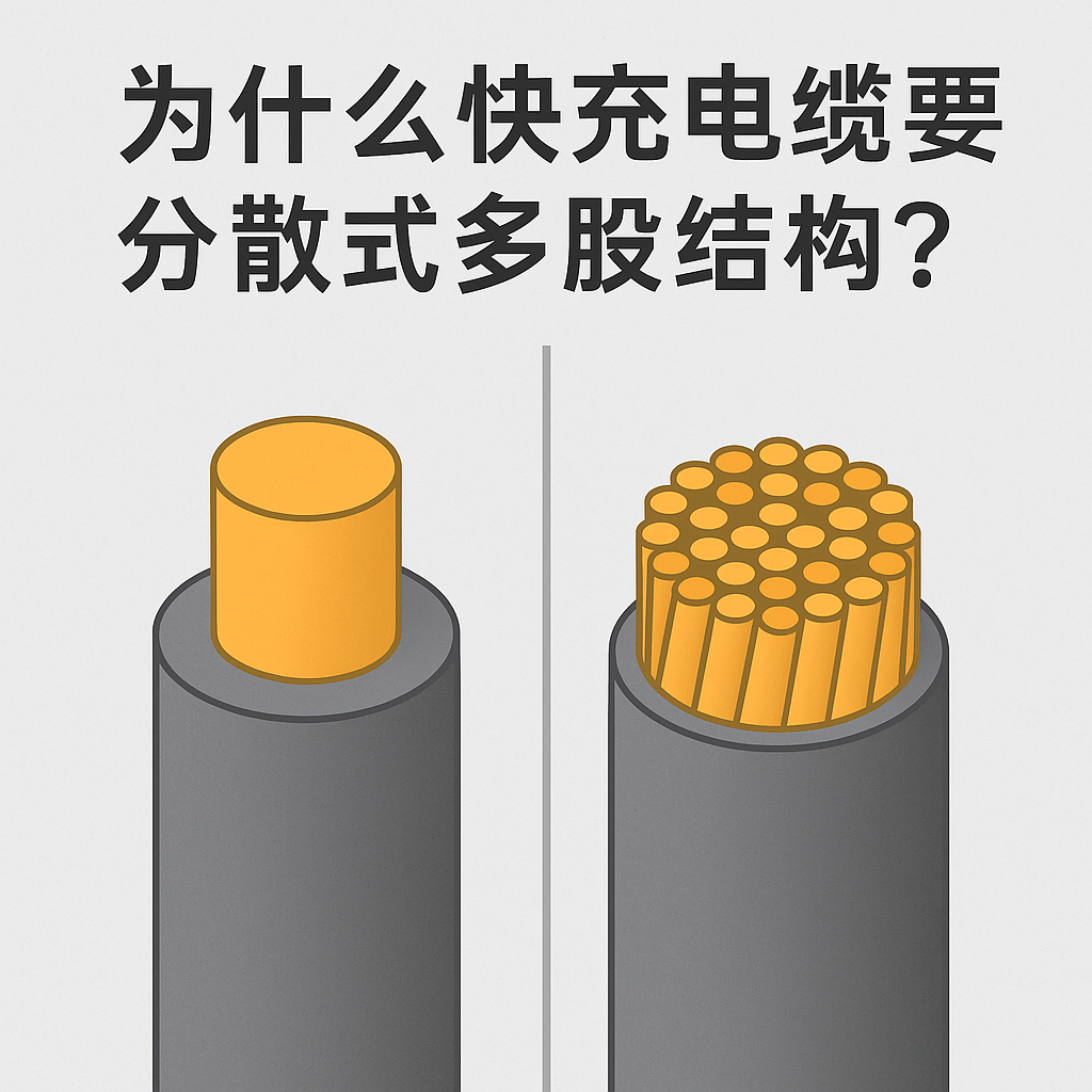 為什么快充電纜要采用分散式多股結(jié)構(gòu)？核心原因其實(shí)有 5 個(gè)